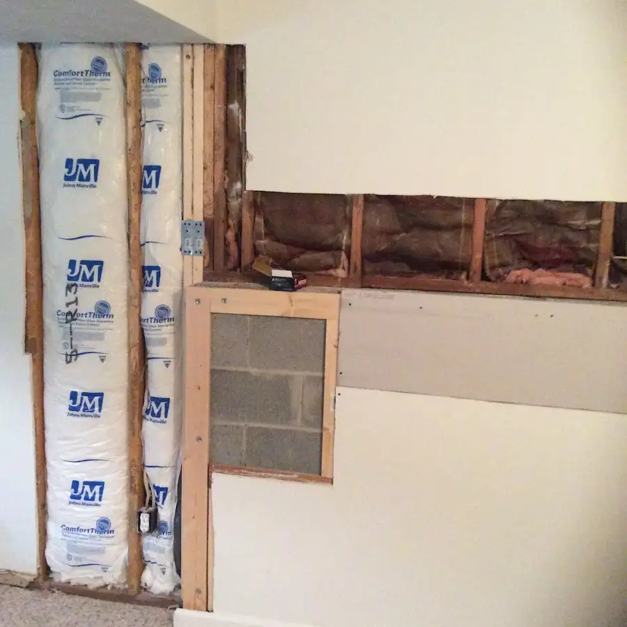 Wall insulation replacement during Contents Cleaning & Restoration in Trenton